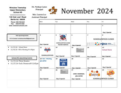 NOVEMBER 2024 CALENDAR OF EVENTS